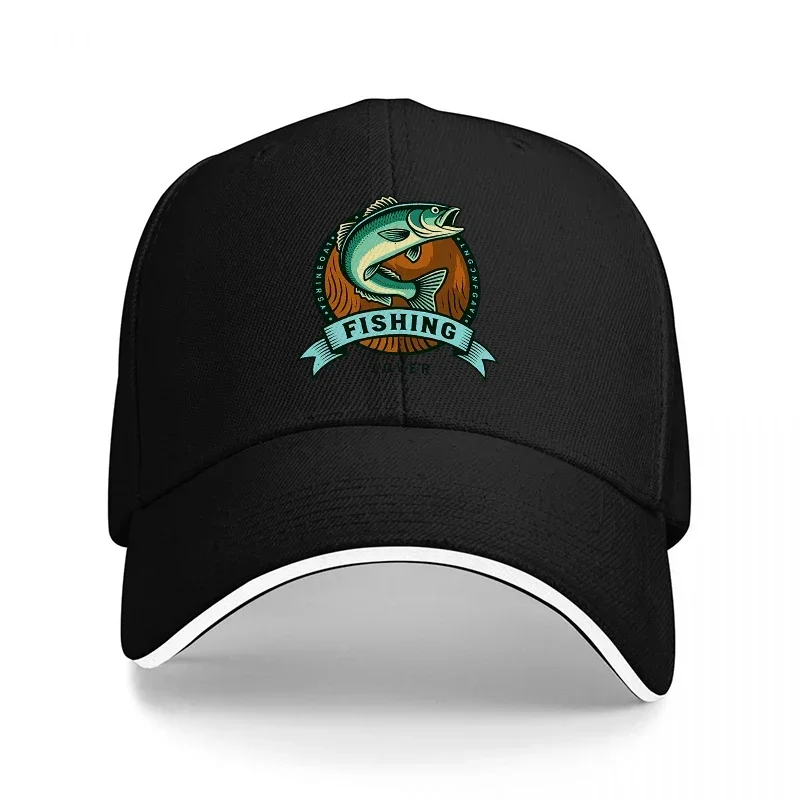 Outdoor Adventure Logo - قبعة بيسبول بشعار FISHING TROUT باللون