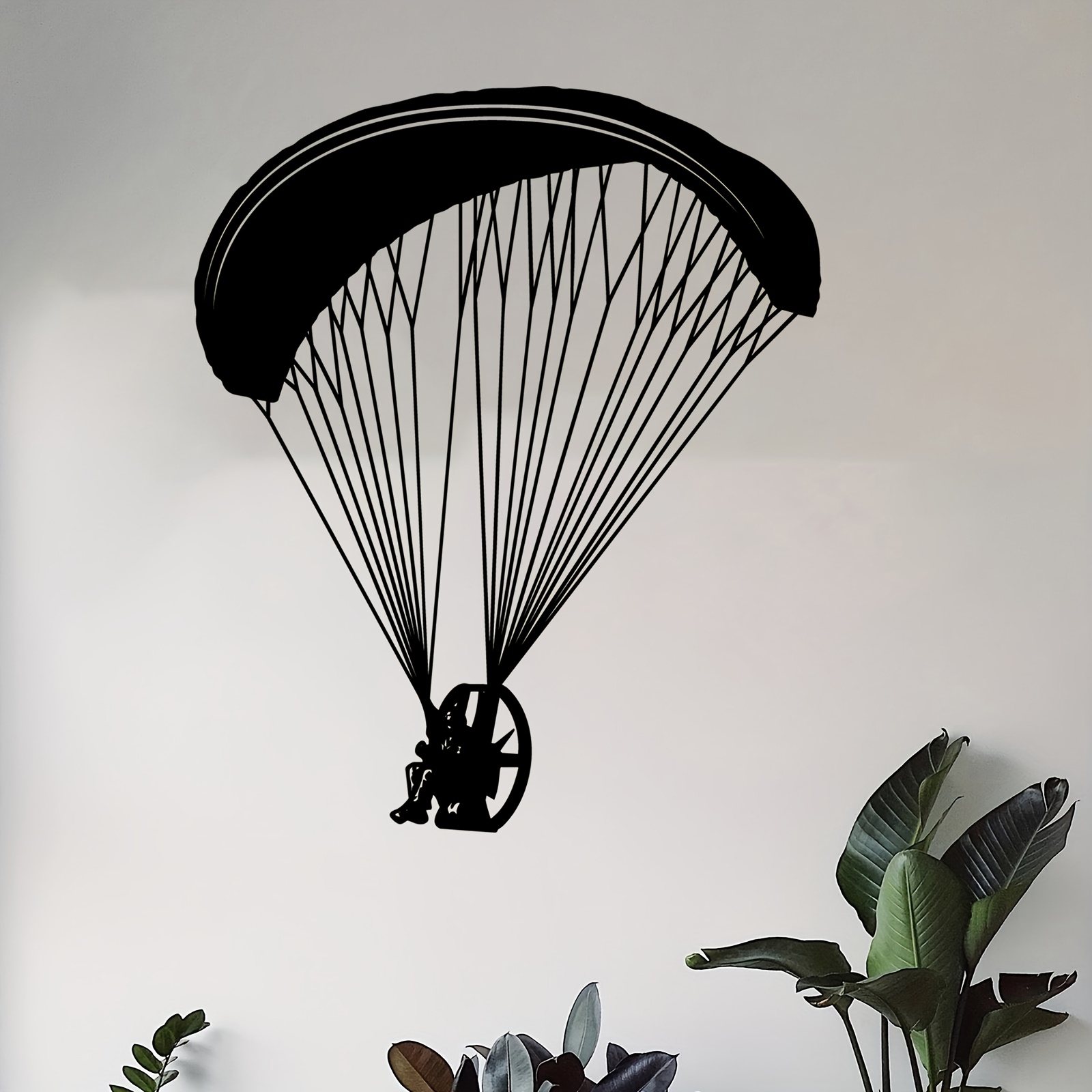 Outdoor Adventure Brand - لوحة جدارية معدنية بتصميم رائد هوائي