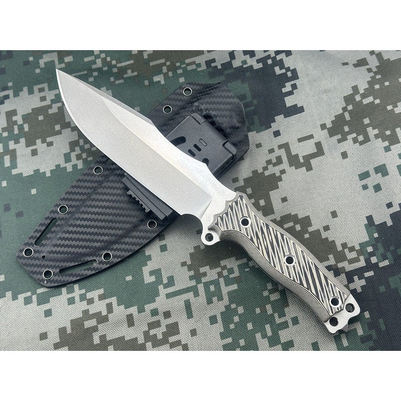 Outdoor Adventure Hunt - سكين MB10 من الفولاذ AUS-10 للتخييم