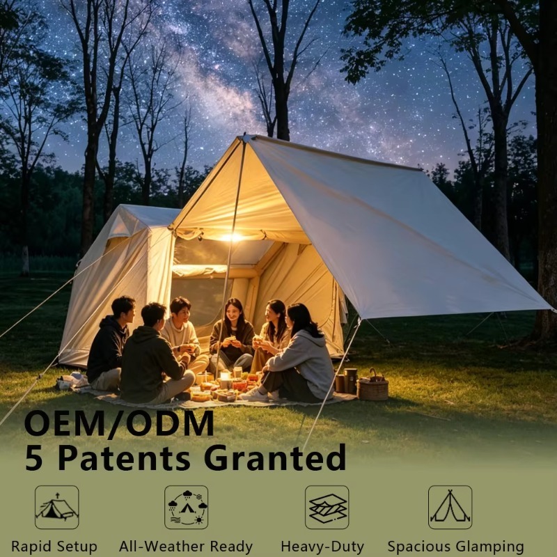 Outdoor Adventure Logo - خيمة عائلية قابلة للنفخ واسعة متعددة