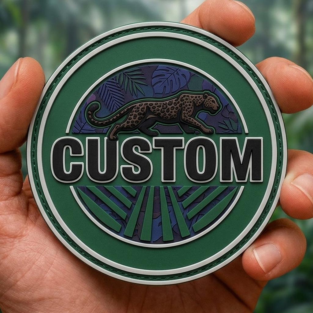شارة مطاطية مخصصة بشعار منقوش  - مراجعة Outdoor Adventure Logo وسعره